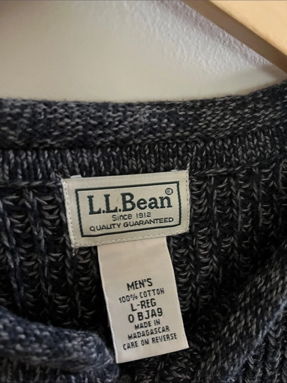 L.L. Bean Men’s Cotton Sweater size large